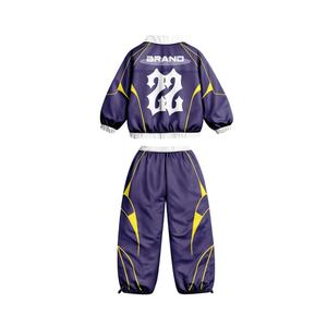 Ensemble de survêtement d'hiver respirant et léger personnalisé, coupe-vent, deux pièces, fermeture éclair réfléchissante, polyester/nylon, veste et pantalon de survêtement - Product Image 3