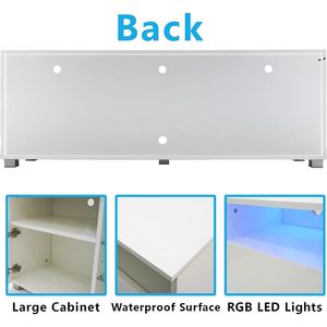 Mobile TV Moderno per TV da 32-60 Pollici con Luci LED, Consolle Multimediale Opaca con Cassetto Centrale, Supporto TV - Product Image 6