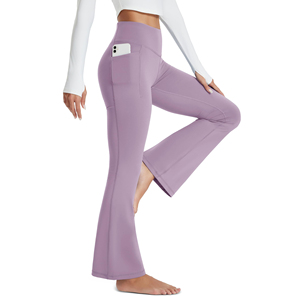 2026 New Design Sports Legging Women's Gym Leggings Flare Pants Mid Waist Yoga Pants Wide Leg Leggings Women Fitness - Product Image 1