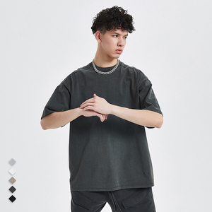 เสื้อยืดคอกลมแขนสั้นผู้ชาย ผ้าฝ้าย 100% ทรงปกติ สไตล์สตรีท ผ้าเจอร์ซีย์เนื้อนุ่ม 250 กรัม ไซส์ M L XL - Product Image 4