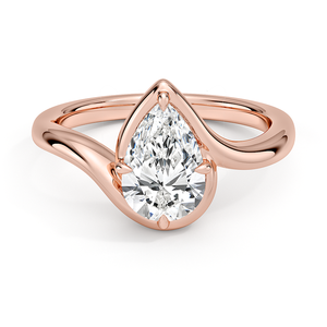 Modern Bezel Solitaire <b>Diamond</b> <b>Ring</b> Featuring Elegant 14K Yellow Gold Styling - Product Image 5