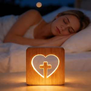 Lámpara Nocturna LED Acrílica 3D, Luz Blanca Cálida, USB, Tablero de Mensajes DIY con Bolígrafo para Dormitorio - Product Image 1