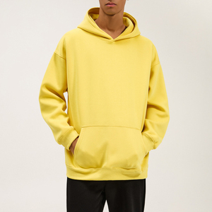 OEM High Quality 100% Cotton Regular Fit Zipper-Up <b>Thick</b> <b>Fleece</b> Drop Shoulder Solid Custom Men Hoodies Manufacturer - Product Image 5