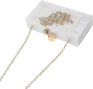 Bolso de Mano Hecho a Mano con Resina de la Mejor Calidad, con Botón de Cuentas, para Mujer, Ideal para Oficina, Fiestas, Eventos, Cumpleaños y Decoración - Product Image 5