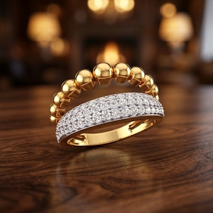 แหวนแต่งงานเพชรแล็บโกรว์ทองคำแท้ 14K สำหรับผู้หญิงจาก Jewellery Planet - รับรองโดย IGI ตัวเลือกของขวัญสุดอินเทรนด์ - Product Image 5
