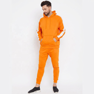 Ensemble de survêtement pour homme, violet, à capuche, manches longues, couleur unie, jogging décontracté avec poches latérales, respirant, pour l'automne - Product Image 6