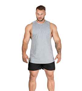 Débardeurs bleus à col rond pour hommes, parfaits pour la salle de sport et un style de vie actif, fabriqués avec un mélange de tissus, best-sellers, haute qualité, fabricant direct. - Product Image 3