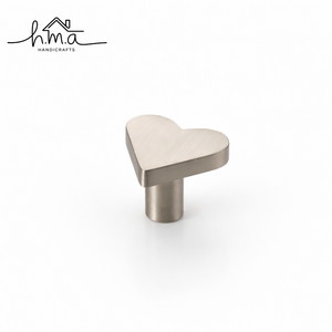 Brushed Nickel Heart Shape Cabinet <b>Knob</b> Modern Decorative <b>Drawer</b> Pull Handle for Kitchen Wardrobe Furniture Hardware - Product Image 1
