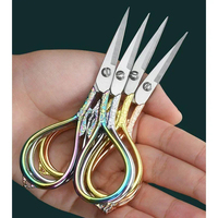 Nouvelles Ciseaux de Broderie Professionnels en Acier Inoxydable à Lame Courbée pour Cuticules, Ciseaux de Couture Droitiers