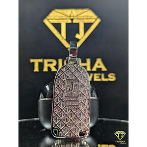 Colgante de Llave de Coche de Lujo con Diamantes Cultivados en Laboratorio, Plata de Ley 925, Estilo Hip Hop, Joyería Brillante para Hombre, Trisha Jewels - Product Image 5