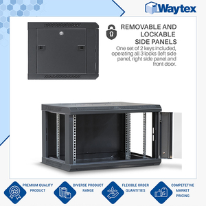Gabinete de Red de 19 Pulgadas para Montaje en Rack 6U con Puerta de Vidrio 600x450mm Negro (Sin Ensamblar) para Oficina de TI y Pequeños Centros de Datos - Product Image 5