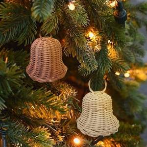 Adornos Navideños de Ratán Hechos a Mano: Campana, Estrella, Árbol, Muñeco de Nieve, Casa y Hongo de Vietnam para Decoración Festiva del Hogar - Product Image 1
