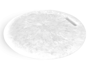 Tabla de Quesos Redonda de Resina con Aspecto de Mármol Blanco, Bandeja para Charcutería de 10 Pulgadas, Plato para Servir Hecho a Mano para Restaurantes - Product Image 1