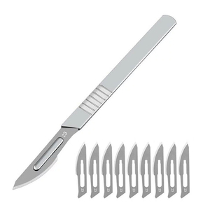 Lame de scalpel ophtalmique avec forceps manuel, instrument chirurgical en acier inoxydable - Product Image 1