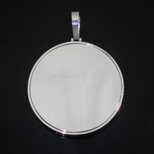 จี้เพชรโมอิสซาไนต์ทรงกลมแบบกำหนดเองได้ เงินแท้ 925 ประดับเพชรเต็มวง สร้อยคอเหรียญวงกลม ผ่านการทดสอบเพชร - Product Image 6