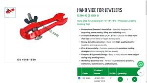 Hand Vice for Jewelers Jewelry Holding <b>Tool</b> Precision Hand Clamp 3 4 5 6 Inch <b>Engraving</b> Setting Polishing <b>Tool</b> |Item No GS-1649 - Product Image 3