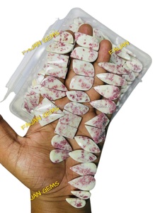 En gros Naturel Cinabre Paires Cabochons En Vrac Pierres Précieuses pour La Fabrication De Bijoux Pendentif À La Main Lots - Product Image 1