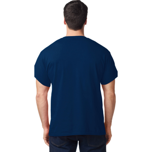 Camiseta para Hombre, Color Azul Marino, Personalizada, de Algodón, Manga Corta, Cuello Redondo, Ropa Casual, Prenda Lisa al por Mayor - Product Image 3