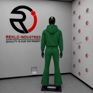 Conjunto Deportivo Verde Oscuro para Hombre, Sudadera con Cremallera Completa y Pantalones Acampanados, Conjunto de Dos Piezas a Juego, Ropa Deportiva Casual para Correr, Venta al Por Mayor - Product Image 4