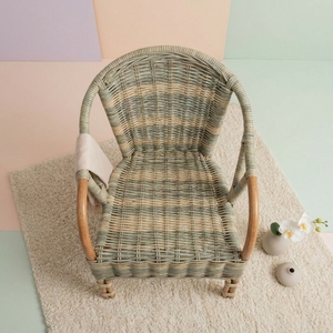 Handmade Weather-Resistant Eco-Friendly Rattan Scandinavian Modern <b>Dining</b> Chair Outdoor Bistro <b>Armchair</b> Garden Seat Wholesale - Product Image 5