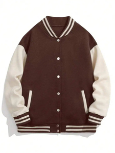 Chaqueta Varsity Premium Color Granate con Capucha, Mangas Bordadas con el Logotipo M y el Número 23, Estilo Preppy Transpirable, Corte Regular, Unisex - Product Image 4