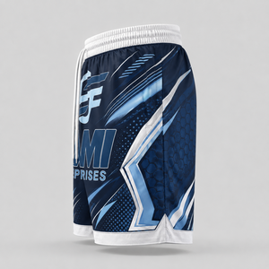 Pantalones Cortos Deportivos Personalizados OEM para Hombre, Tela de Lona, Cierre con Cordón, Cintura Media, Estampados, Transpirables, Malla de Poliéster, para Gimnasio y Running - Product Image 5