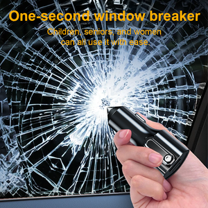 Cargador de Coche SUNDA de Aleación de Aluminio, 51W, Doble Puerto, Carga Rápida, con Rompeventanas y Cortador de Cinturón de Seguridad - Product Image 3