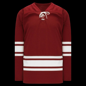 Camiseta de Hockey sobre Hielo Profesional Roja, Manga Corta, Cuello en V, Sólida, Duradera, Transpirable, de Poliéster, Unisex, para Adultos, Personalizada para Equipos Deportivos - Product Image 5