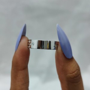 Bague large en argent sterling 925 original avec moissanite taille ronde et saphir pierre de naissance, bijou de fiançailles raffiné, cadeau pour partenaire - Product Image 3