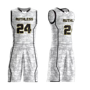 Ensemble de vêtements de basketball unisexe personnalisé 2026 – Nouvelle collection respirante, antibactérienne, séchage rapide, impression par transfert thermique, grandes tailles - Product Image 5