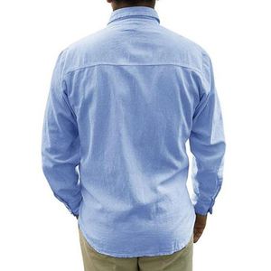 Camicia da <span class=keywords><strong>uomo</strong></span> autunnale <span class=keywords><strong>in</strong></span> <span class=keywords><strong>lino</strong></span> e cotone, tinta unita, a maniche lunghe, con colletto a risvolto e bottoni, vestibilità ampia, per tutti i giorni - Product Image 2