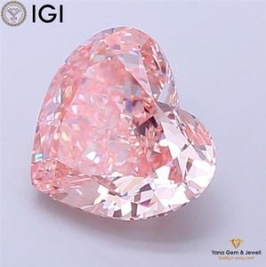 เพชร CVD ที่เพาะเลี้ยงในห้องปฏิบัติการ ความสะอาดระดับ VS1 สีชมพูสดใส น้ำหนัก 4.00 กะรัต รูปทรงหัวใจ พร้อมใบรับรอง IGI สำหรับแหวนขอแต่งงานสุดหรู - Product Image 4