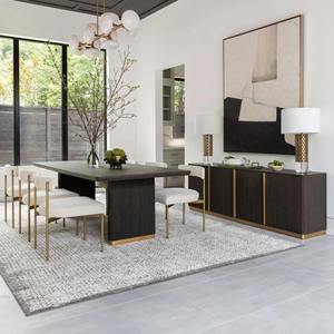 Handcrafted Solid Wood <b>Sideboard</b> Cabinet with Four Door Design and Multifunctional <b>Storage</b> for Bedroom Kitchen and Dining Areas - Product Image 2