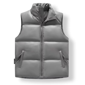Mens <b>Leather</b> Waist <b>Jacket</b> <b>Sleeveless</b> Faux <b>Leather</b> <b>jacket</b> 2026 - Product Image 5