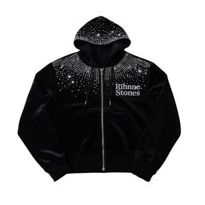 Sweat à capuche de luxe personnalisé avec cristaux et strass, collection hiver, écologique, haut de gamme pour hommes – Offre spéciale - Product Image 5
