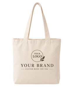 Sacs fourre-tout en toile personnalisés, couleur unie, fermeture à glissière, design minimaliste, légers, pour la plage, les courses, usage quotidien, broderie de logo - Product Image 6