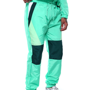 Chándal Deportivo para Hombre, Color Verde Menta, con Bloques de Color, Capucha, Manga Larga, Cortavientos, Ligero, de Poliéster, para Primavera, Estilo Casual - Product Image 4