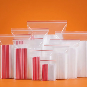 Open Top HDPE Disposable <b>Bag</b> (No <b>Zip</b>) Heavy Duty Custom Sizes Flexiloop Handle Clear Color Packaging for Business Use OEM/ODM - Product Image 4