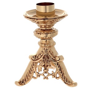 Élégant chandelier en laiton massif fini, design moderne, pour église, mariage, maison, bougie pilier, bougeoir. - Product Image 6