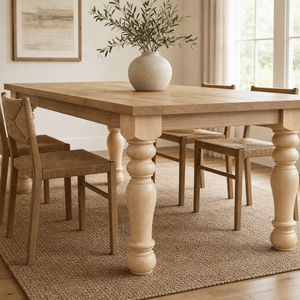 Pata de Mesa de Madera Maciza, Pata de Mueble de Madera Maciza, Cuadrada, Estilo Tradicional, Forma de Calabaza, Resistente - Product Image 3