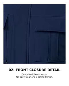 Chaqueta de Trabajo Elástica de Nailon con Detalle de Cuello Jacquard |   Marca Coreana MARK MK-1533 OEM/ODM - Product Image 6
