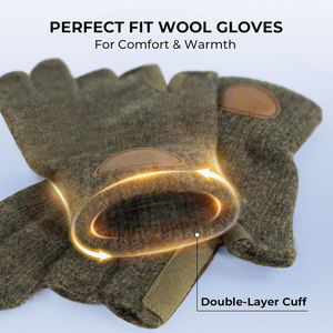 Gants de pêche sans doigts en polyester de haute qualité, avec sangle de poignet réglable, antidérapants, entièrement personnalisables, unisexes, toutes saisons, gants chauds - Product Image 6