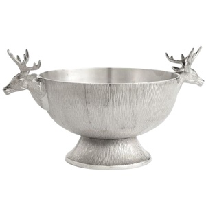 Living <b>Room</b> Decorative Deer Head Stag Style Champagne Wine <b>Cooler</b> Aluminium Ice Bucket Fruits Bowl Pedestal Style Modern Decors - Product Image 1