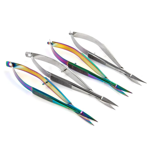 Tijeras Micro Profesionales de 4.5 Pulgadas para Bordado de Cejas, Corte Recto con Punta Extra Afilada - Product Image 3