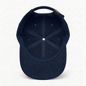 Gorra de Béisbol Deportiva Unisex de 6 Paneles, Personalizada OEM, de Sarga de Algodón, con Visera Curva, Ajustable, Bordada, Etiqueta Privada, Venta al Por Mayor - Product Image 3