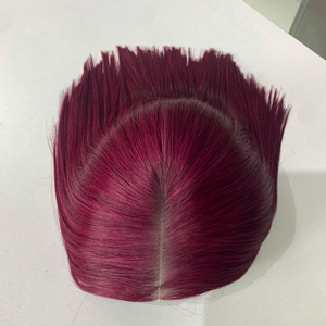 Perruque Bob Bourgogne 10 Pouces Avec Fermeture 2x6 | Cheveux Humains Vietnamiens Super Double Dessinés - Product Image 3