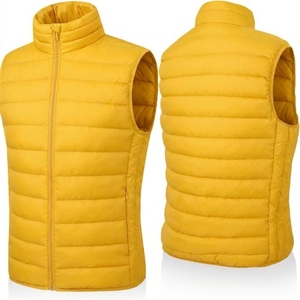 Gilet matelassé imperméable respirant à séchage rapide pour femme, en polyester bleu marine, avec protection UV, fermeture éclair, pour l'extérieur - Product Image 1