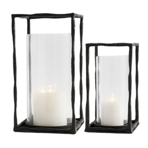 เชิงเทียนเหล็กดีไซน์ทันสมัยพร้อมแก้วลายสำหรับตกแต่งบ้าน ทนความร้อน - Product Image 2