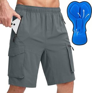 Men's Quick Dry Cycling <b>Shorts</b> With 3D <b>Padding</b> Multi Pocket Gray Summer Outdoor Wear mtb <b>cycle</b> <b>shorts</b> customize - Product Image 1