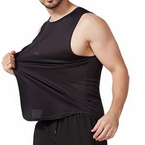Débardeur de sport personnalisé pour hommes, séchage rapide, dos nageur, 100 % polyester, anti-rétrécissement, sans manches, col rond, uni, décontracté, pour fitness - Product Image 1